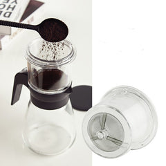 Coffee hand pot drip device without coffee filter