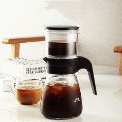 Coffee hand pot drip device without coffee filter