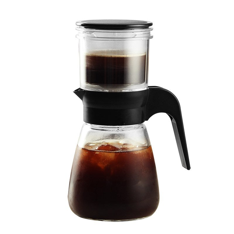 Coffee hand pot drip device without coffee filter